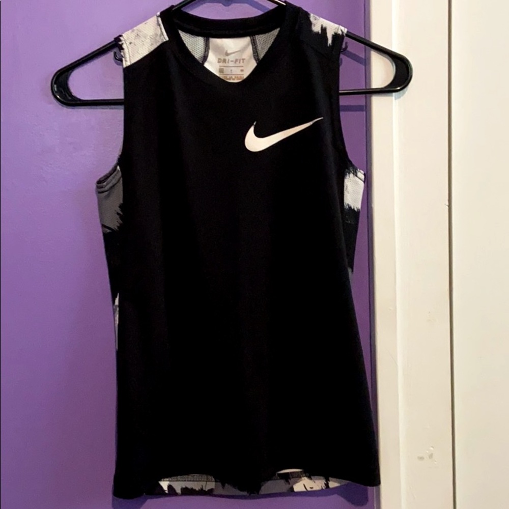 Black,Gray, and white Nike Tank Top